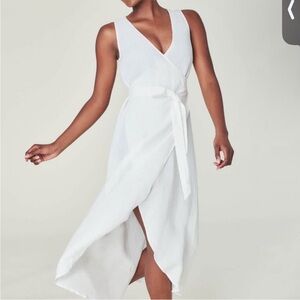 WHITE WRAP DRESS ($120 retail)